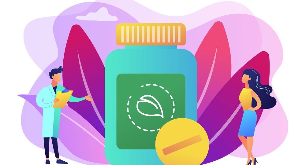Homeopathy concept vector illustration